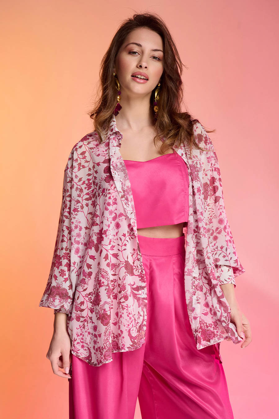 Ava shirt pink print